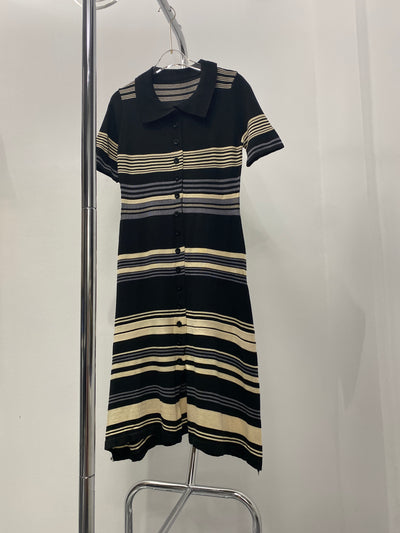 Striped Knit Maxi Dress