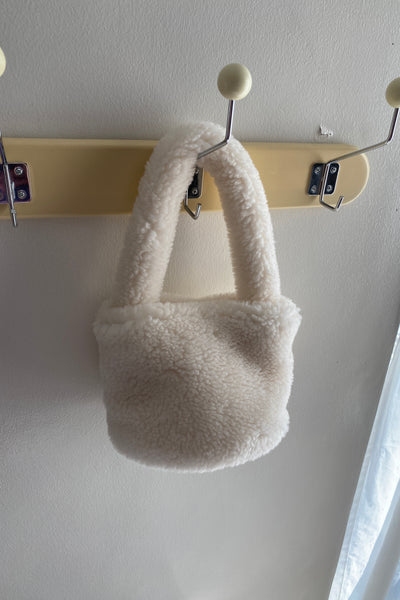 Something About Her Mini Fuzzy Handbag - Alpine White