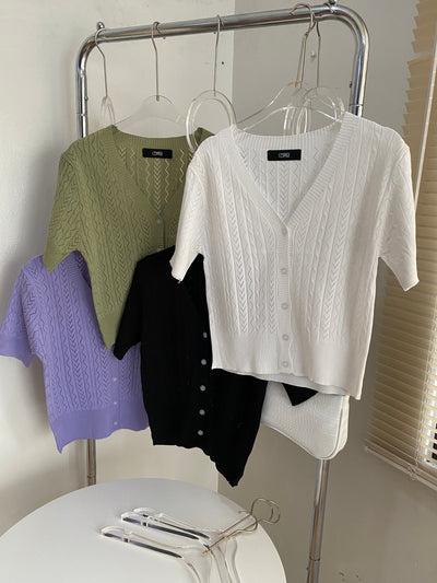 Button Front Knit Tops
