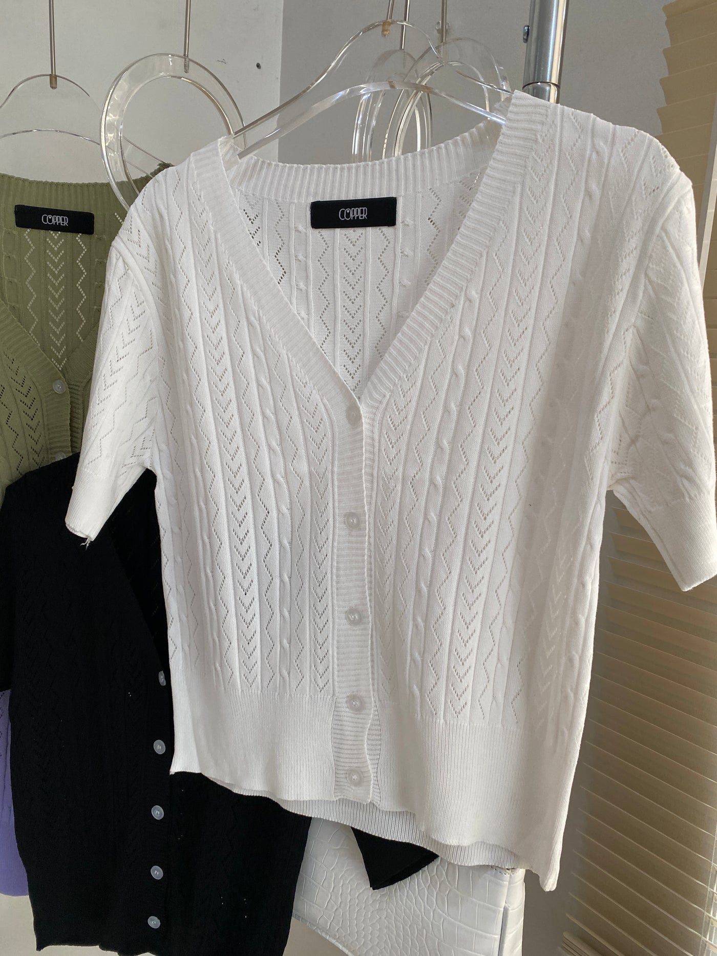 Button Front Knit Tops
