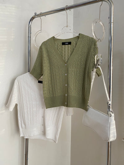 Button Front Knit Tops