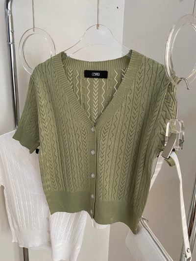 Button Front Knit Tops