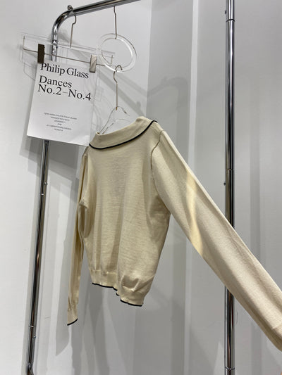 Knitted Polo Sweatshirt - Almond