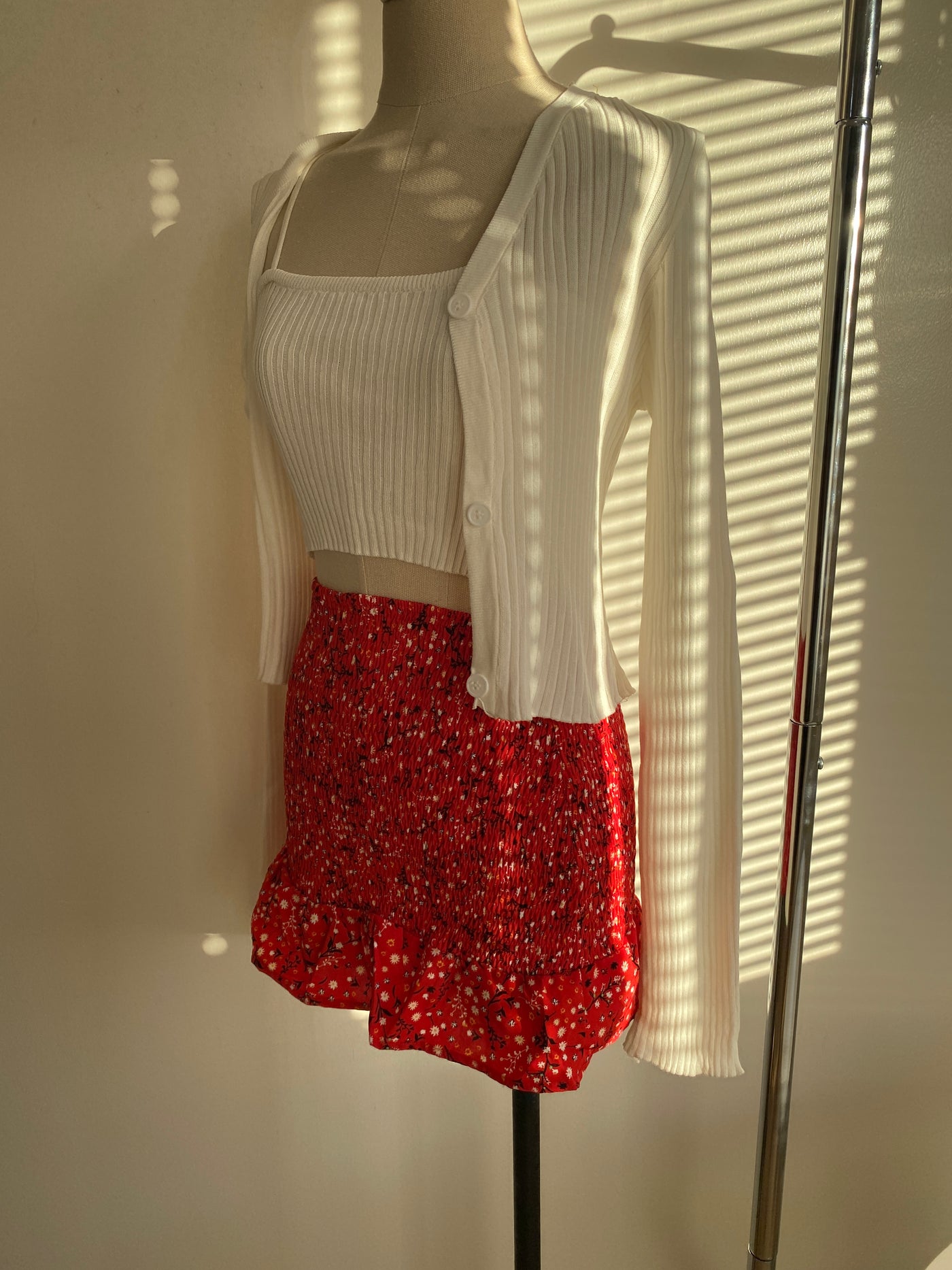 Ruffled Floral Skirt