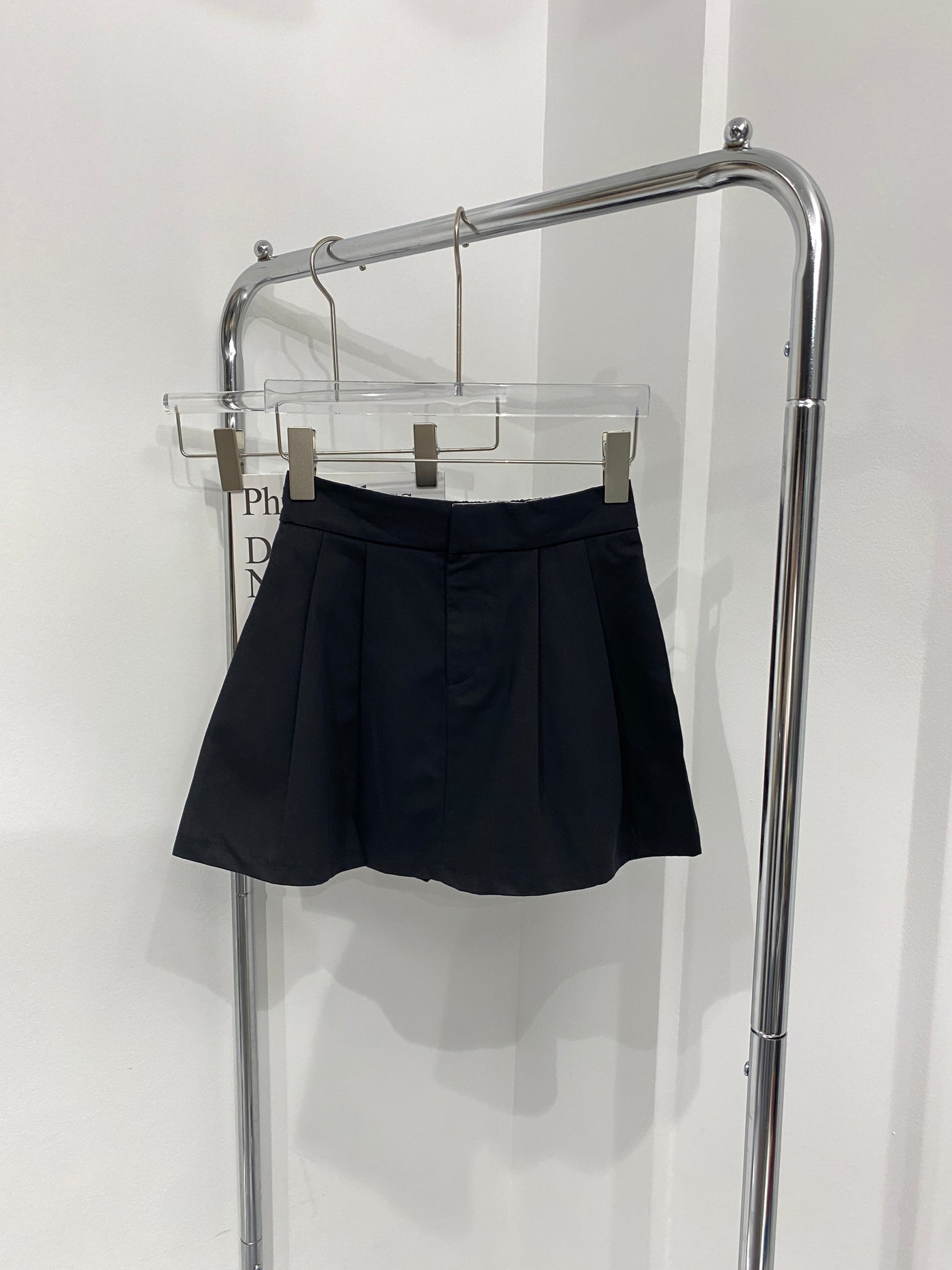 Cropped Blazer and Mini Skirt Set - Black