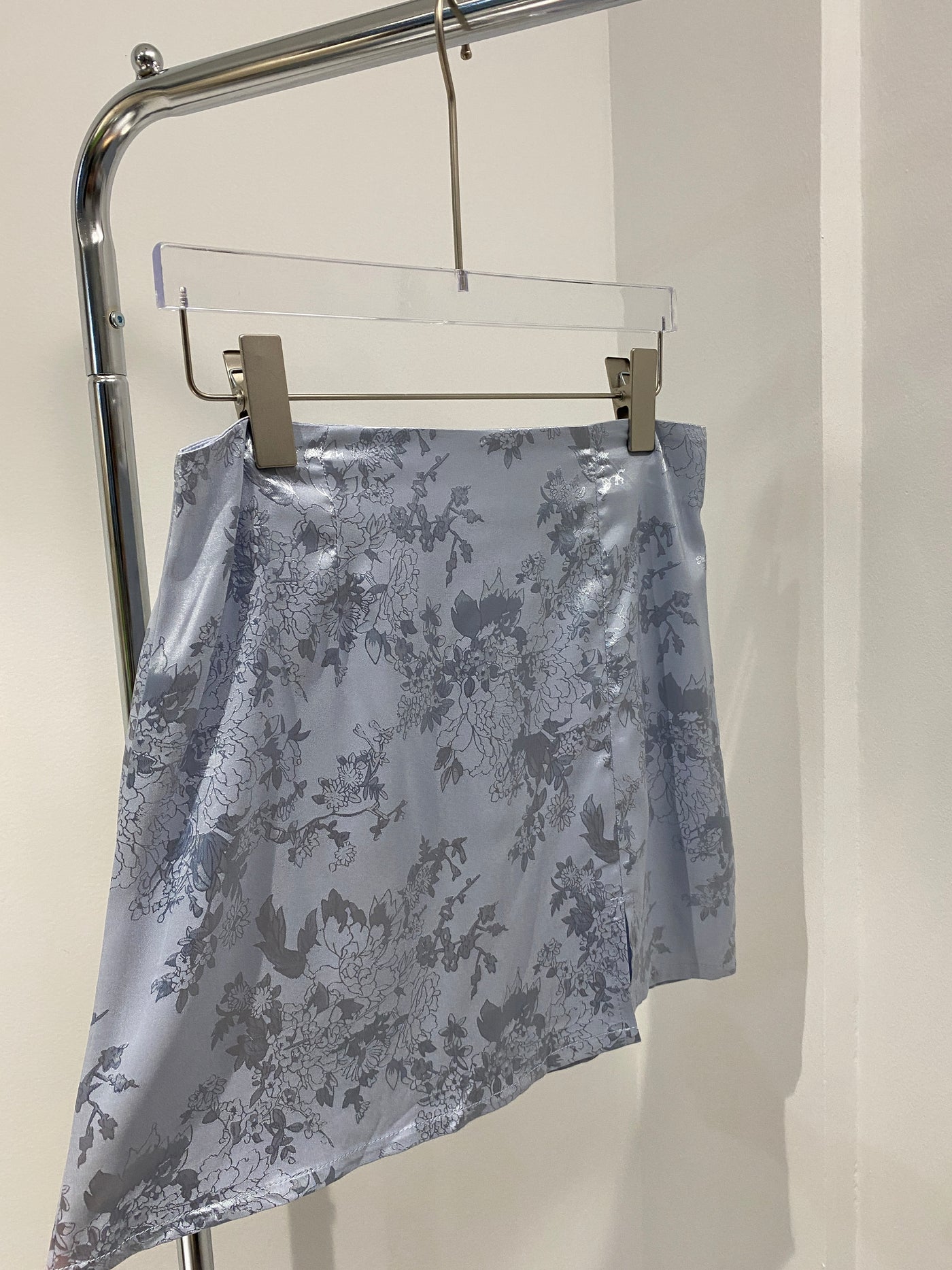 Silky Floral Mini Skirt