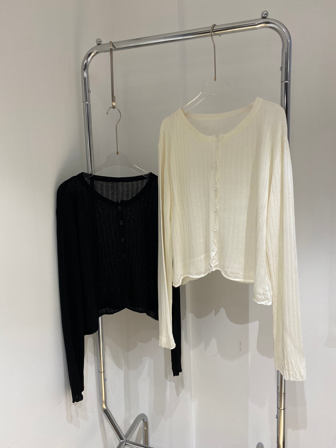 Boxy Ribbed Knit Cardigan
