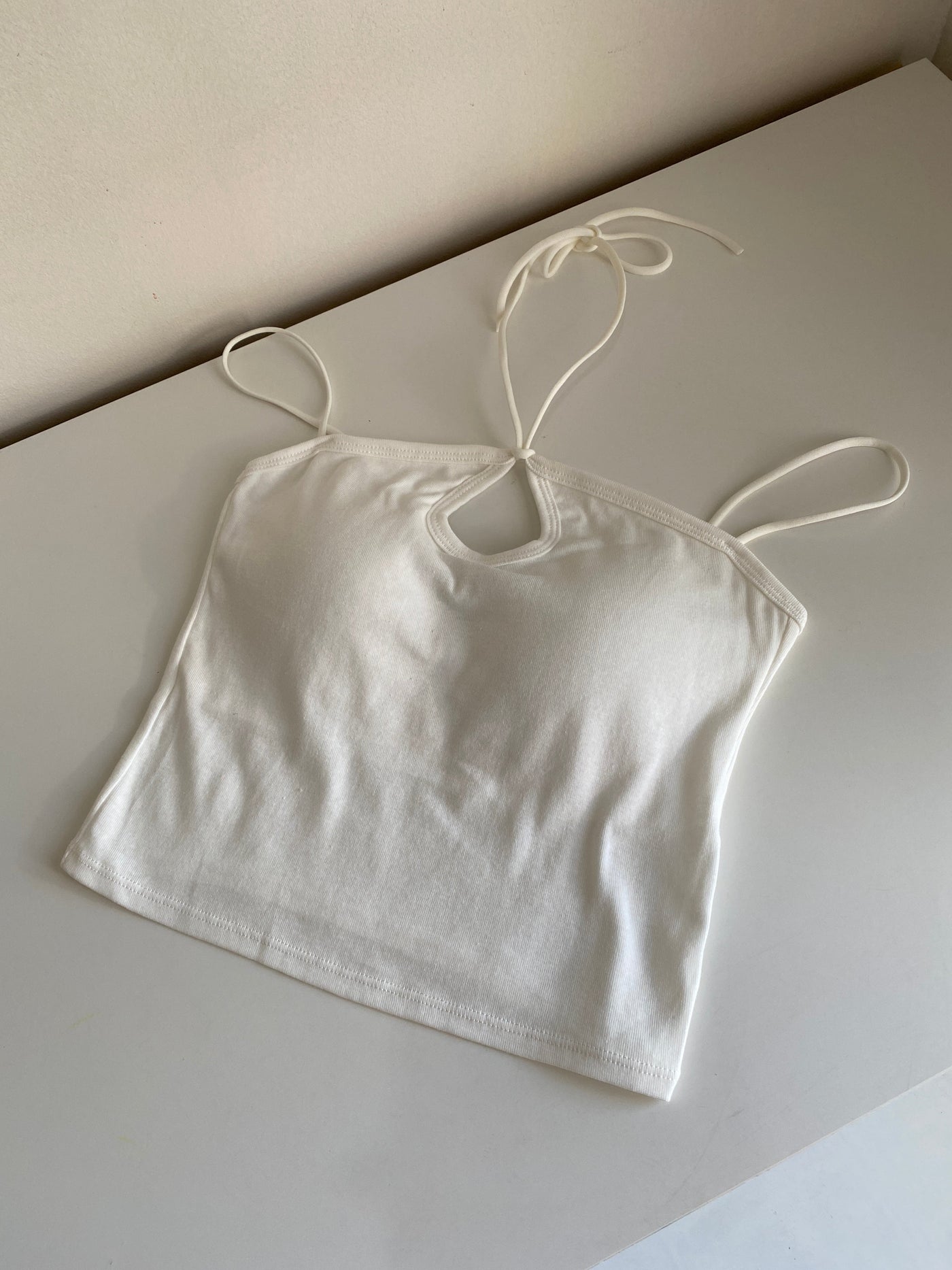 Key To My Heart Crop Top - White