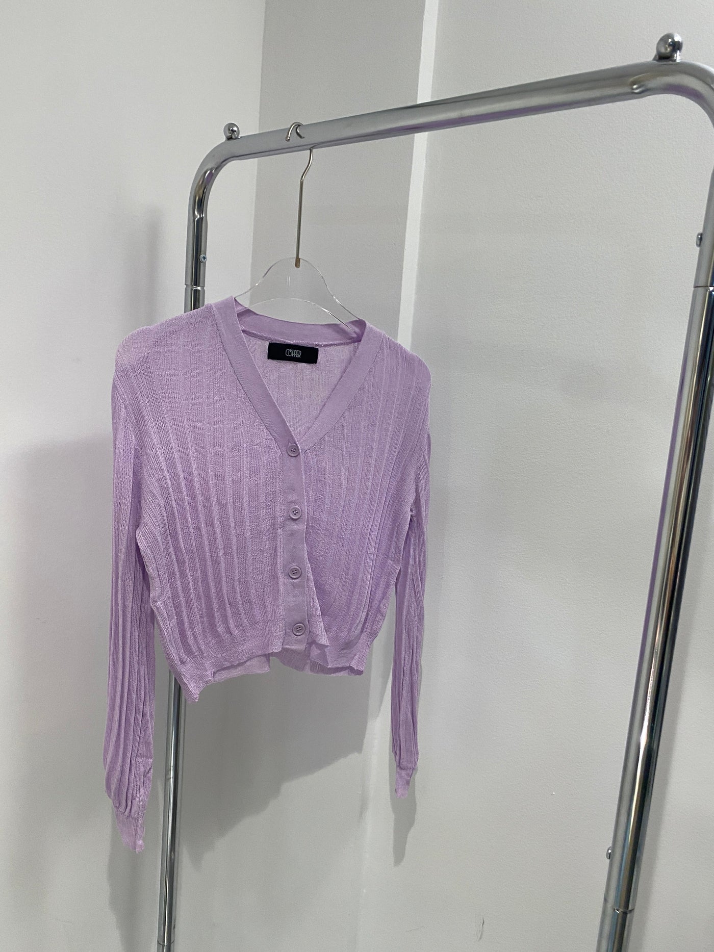 Light Airy Knit Cardigan - Orchid