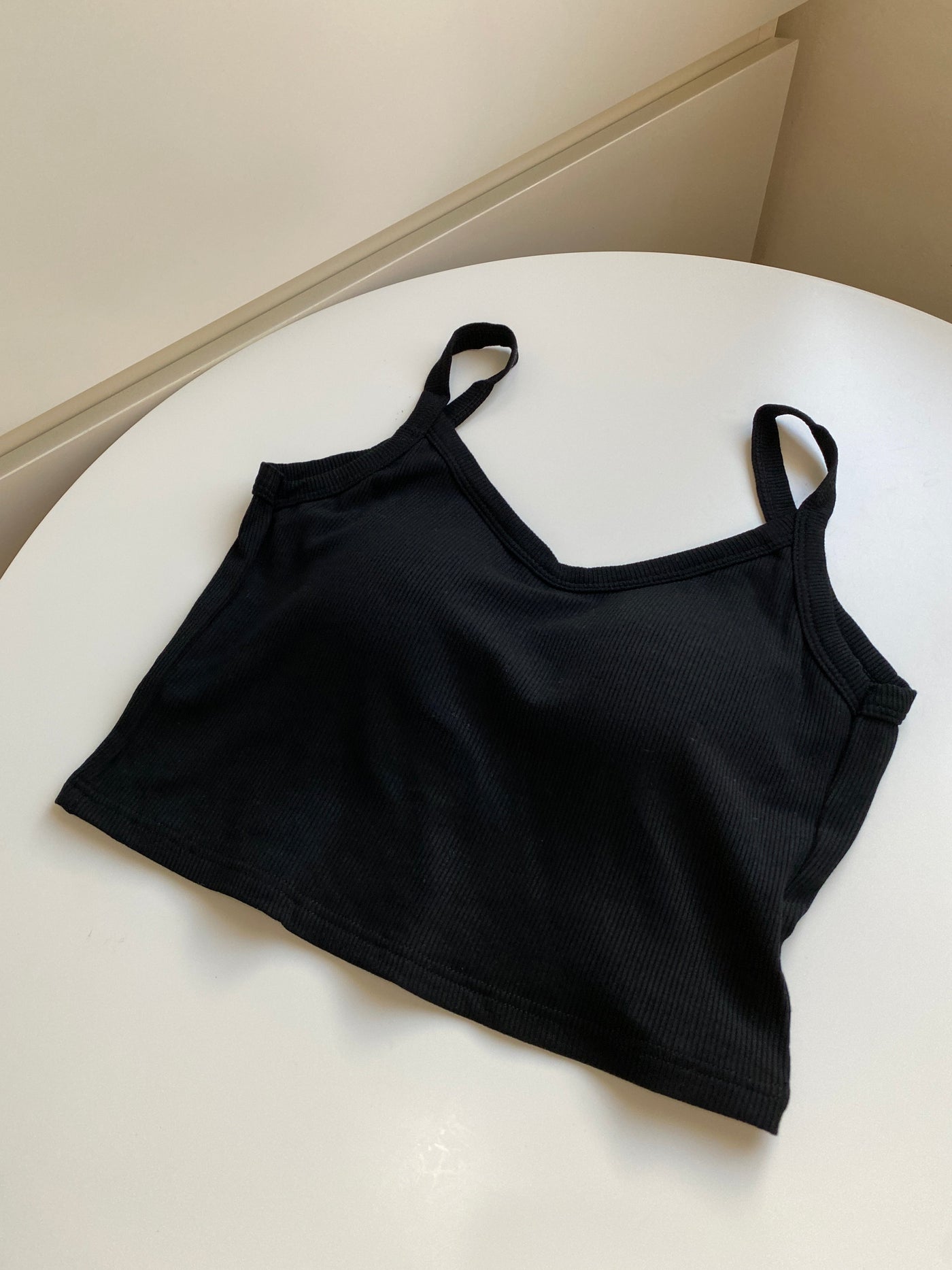 Late Night Call Low Back Cami Top - Black