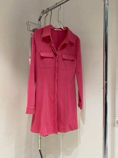 A-Line Shirt Dress - Punch