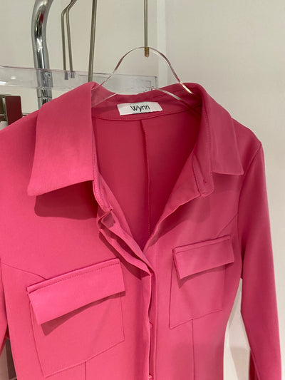 A-Line Shirt Dress - Punch