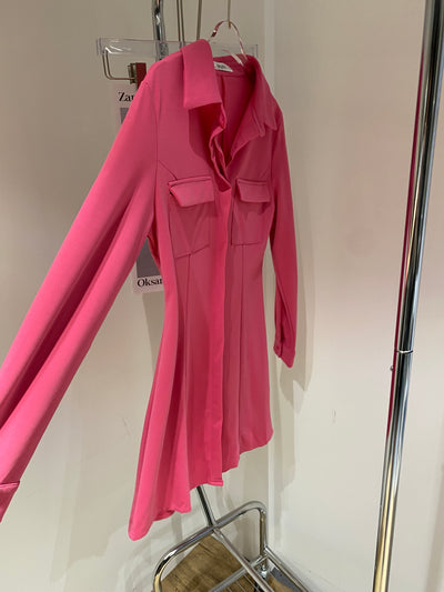 A-Line Shirt Dress - Punch