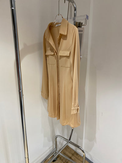 A-Line Shirt Dress - Nude