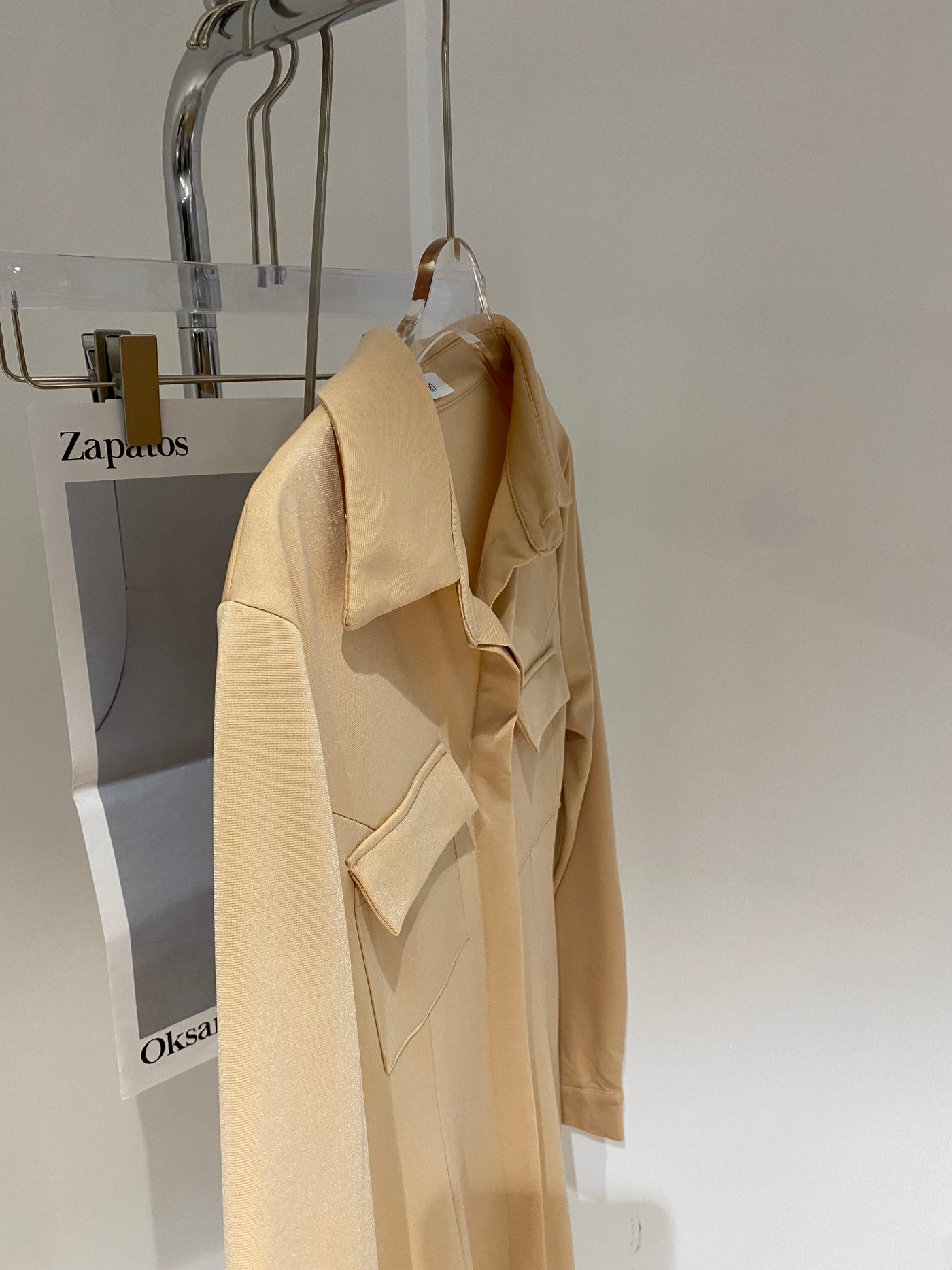 A-Line Shirt Dress - Nude