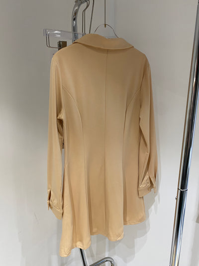 A-Line Shirt Dress - Nude