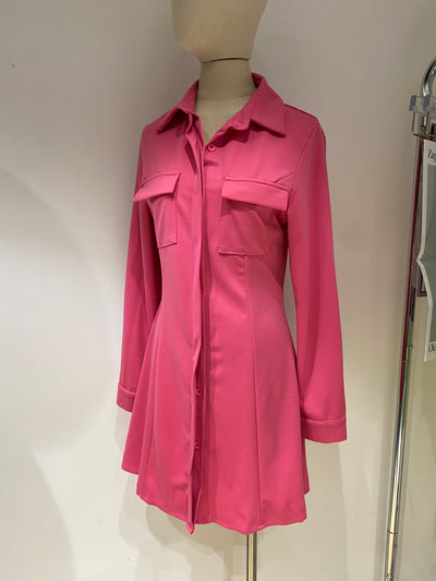 A-Line Shirt Dress - Punch