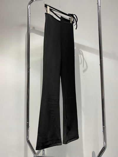 Highwaisted Strap Tie Waist Pants