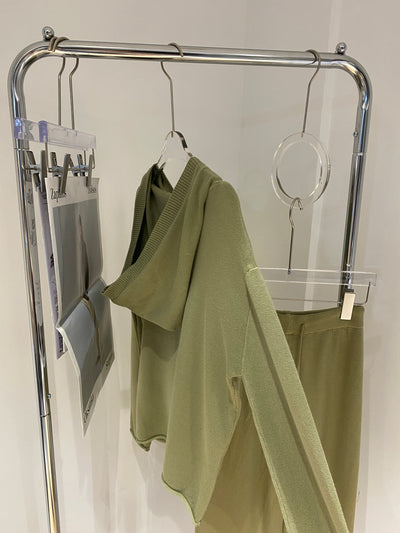 Knit Hoodie and Jogger Pants Co-ord Set - Pistachio