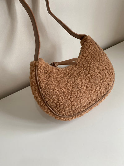 Fuzzy Baguette Bag - Cocoa