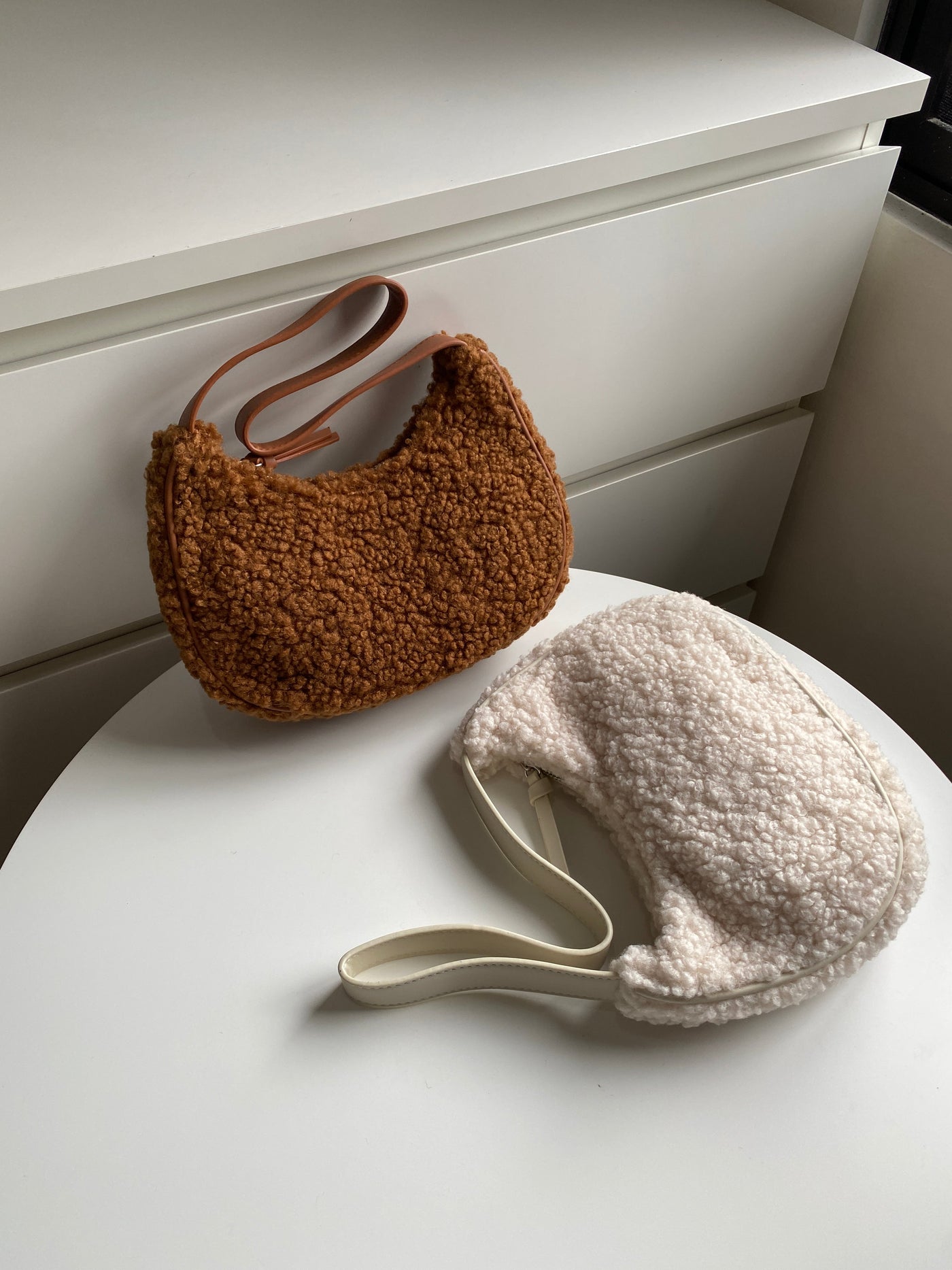 Fuzzy Baguette Bag - Chocolate