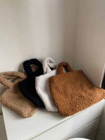 Teddy Tote Bag - Latte