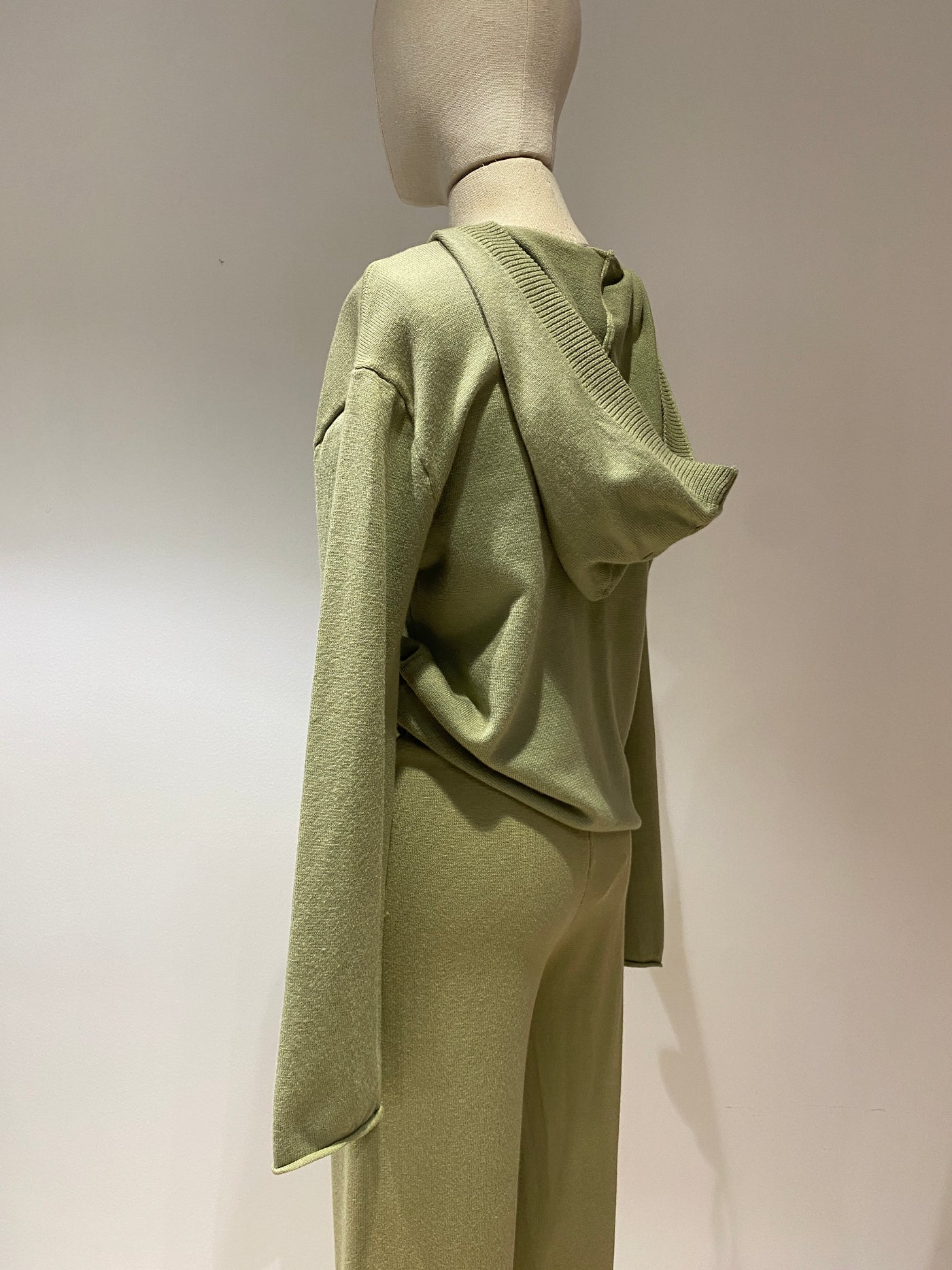 Knit Hoodie and Jogger Pants Co-ord Set - Pistachio