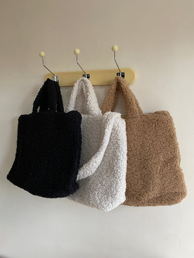 Teddy Tote Bag - Latte