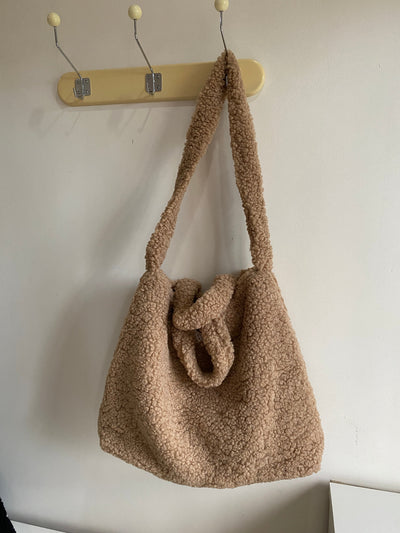 Teddy Tote Bag - Latte