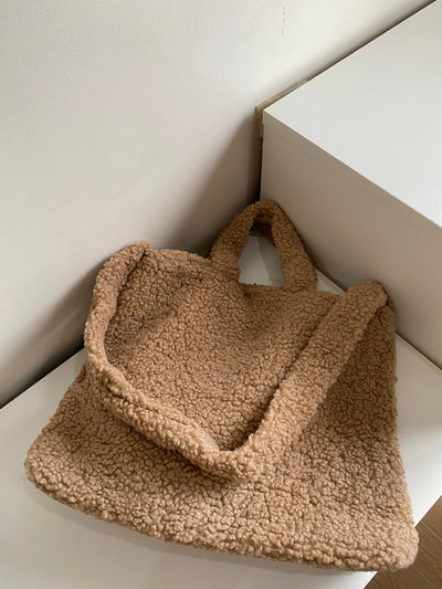 Teddy Tote Bag - Latte