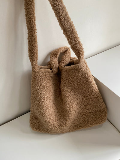 Teddy Tote Bag - Latte