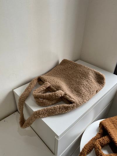 Teddy Tote Bag - Latte