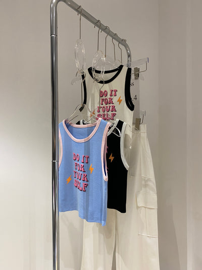Graphic Tank Top - Sky