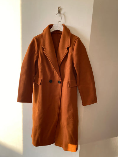 Faux Wool Trench Coat