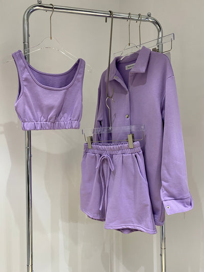3-Piece Loungewear Co-ord Set - Orchid