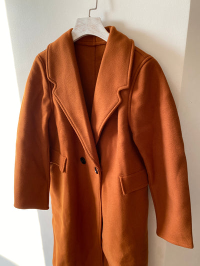 Faux Wool Trench Coat