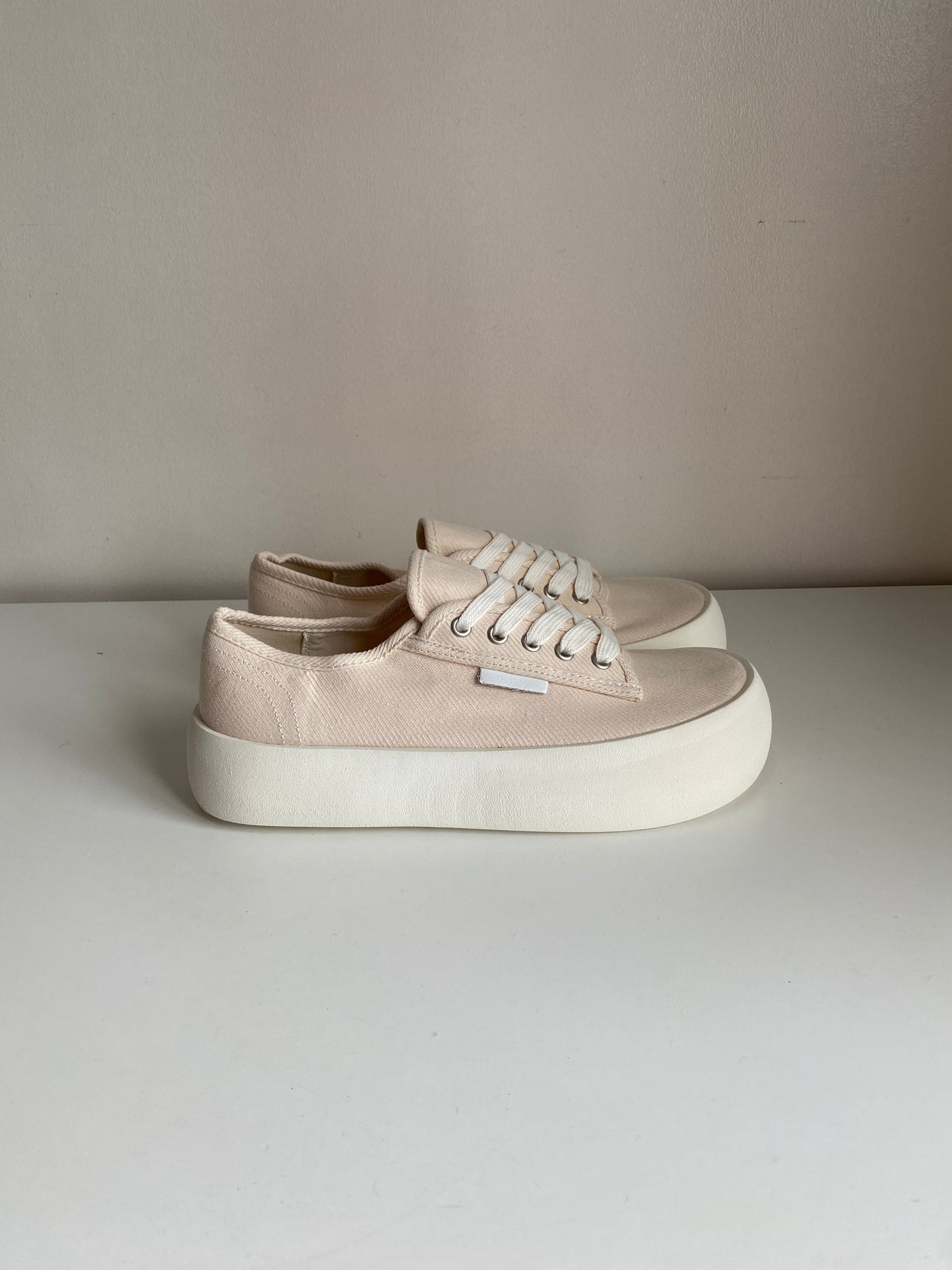 Chunky Sole Canvas Sneakers