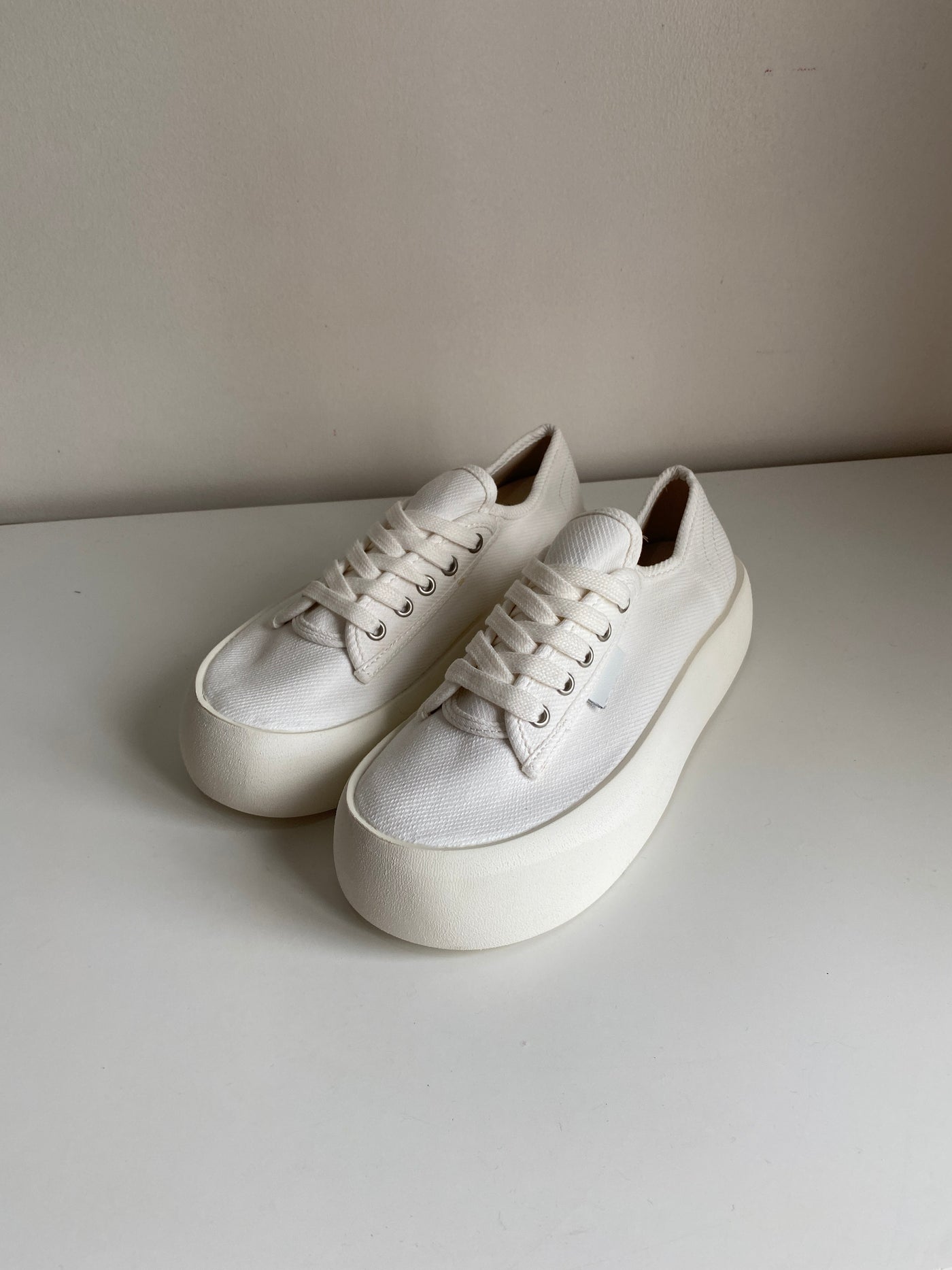 Chunky Sole Canvas Sneakers