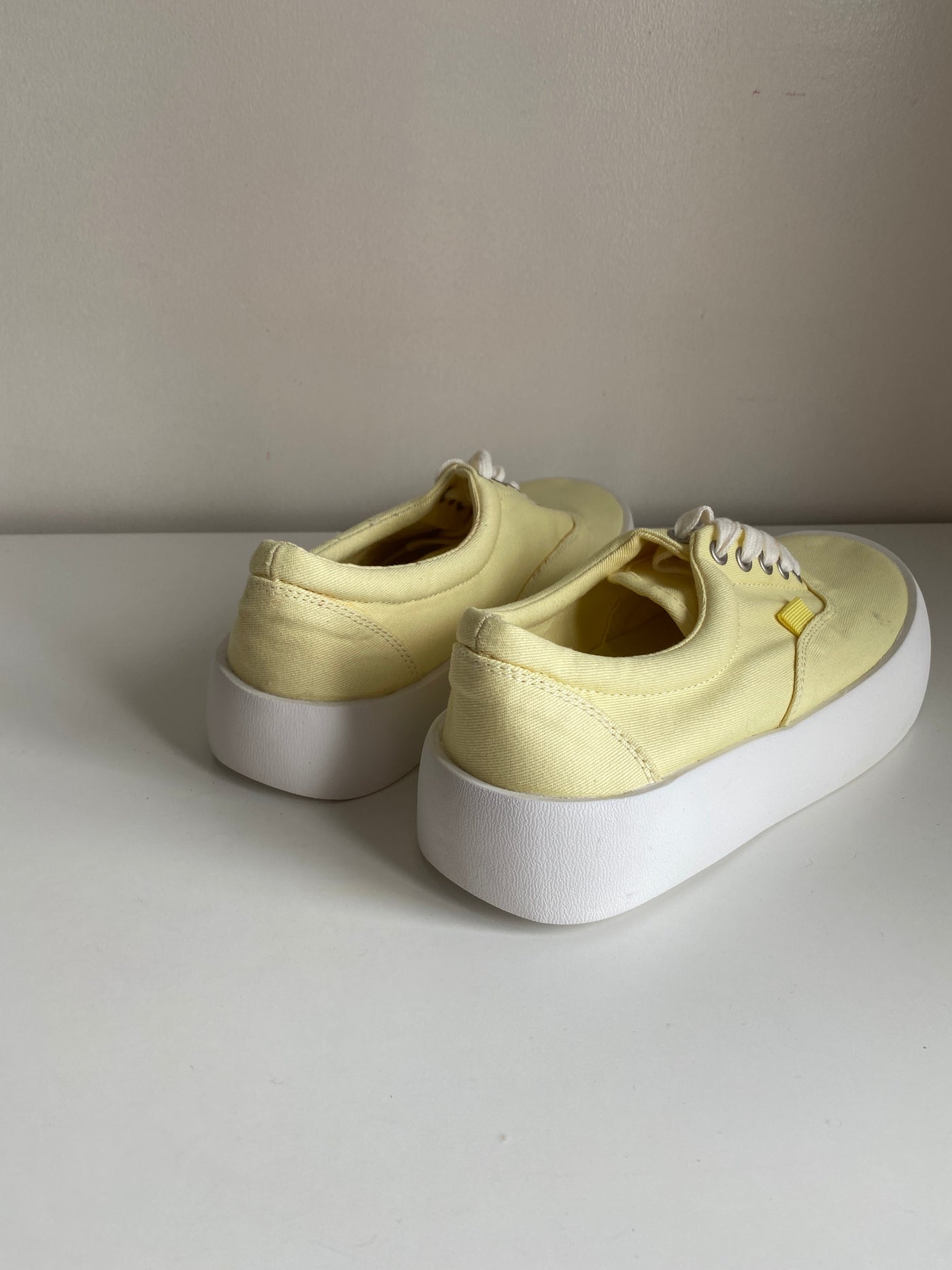 Chunky Sole Canvas Sneakers - Butter