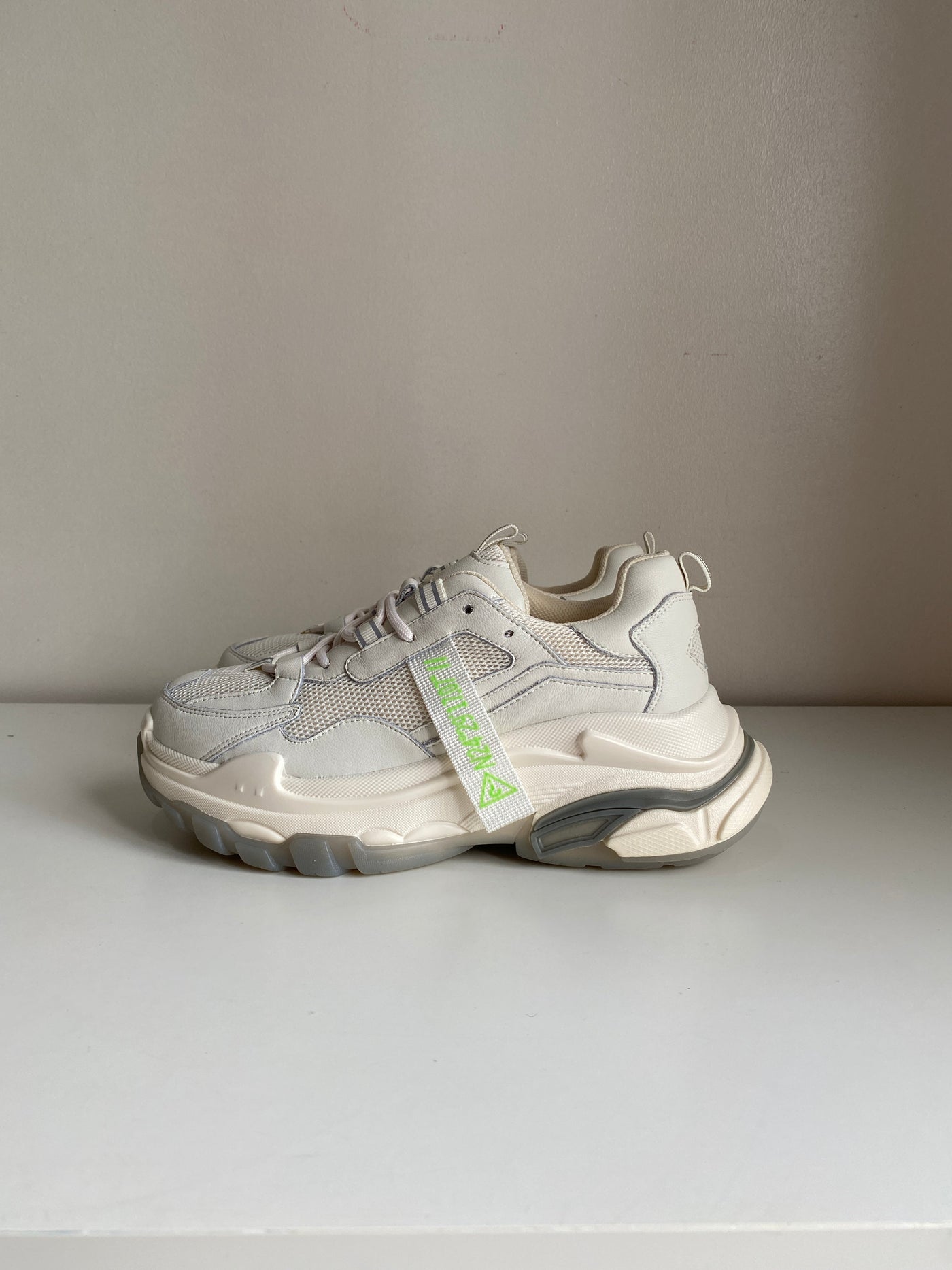 Chunky Sole Dad Sneakers - Almond