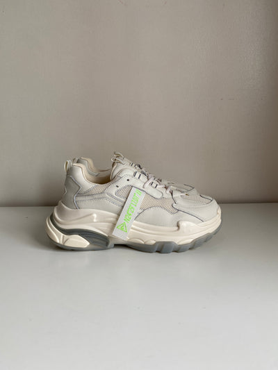 Chunky Sole Dad Sneakers - Almond