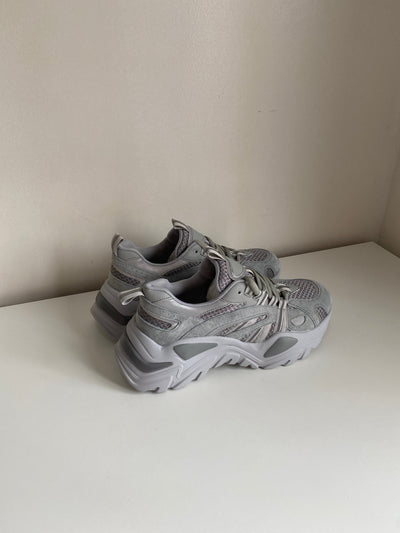 Chunky Sole Dad Sneakers - Cement