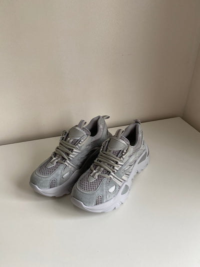 Chunky Sole Dad Sneakers - Cement