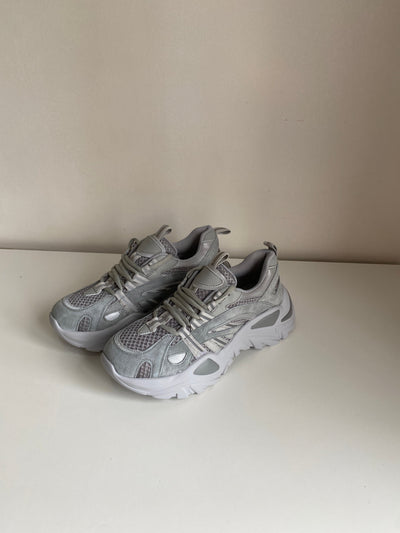 Chunky Sole Dad Sneakers - Cement