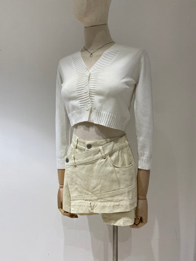 Cropped Knit Cardigan