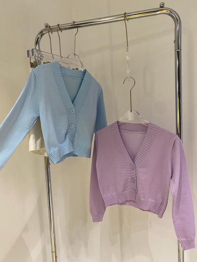 Cropped Knit Cardigan