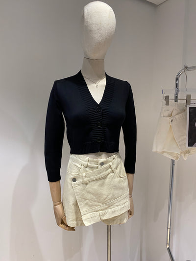 Cropped Knit Cardigan