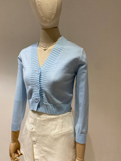 Cropped Knit Cardigan