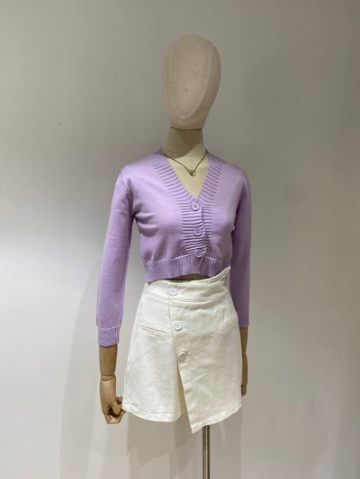 Cropped Knit Cardigan