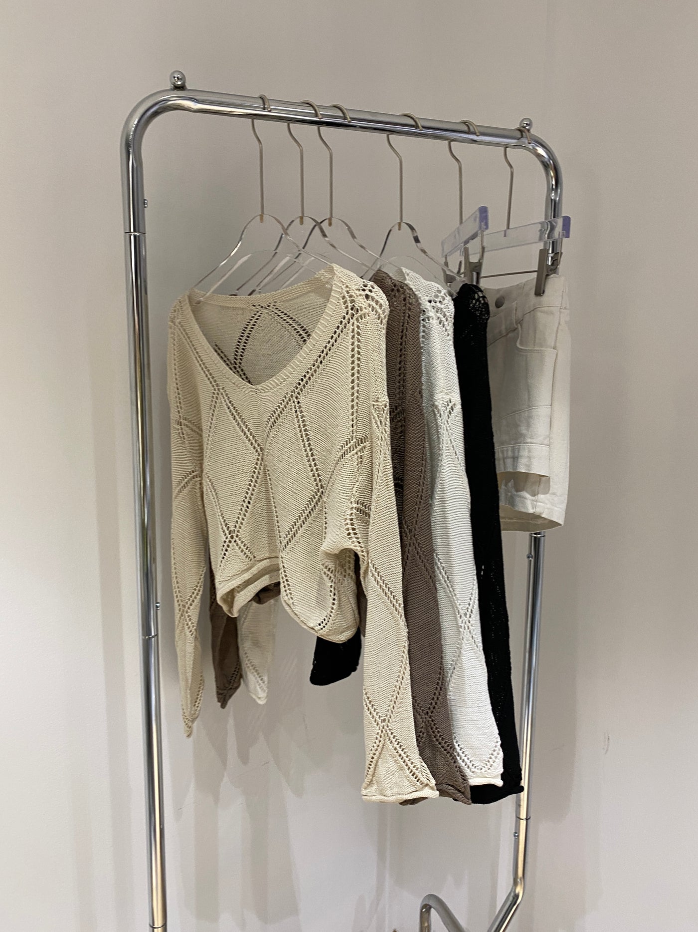 Diamond Knit Sweater - Black